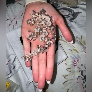 Cubic Zirconia crystal hair clip.